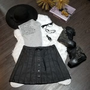 Free People Vegan Leather Skirt NWOT